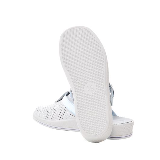 Сабо Симона, белые с голубым декором, Цвет: Белые с голубым декором, Размер: 36, изображение 4