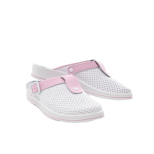 Сабо Симона, білі з рожевим декором, Колір: Білі з рожевим декором, Розмір: 38