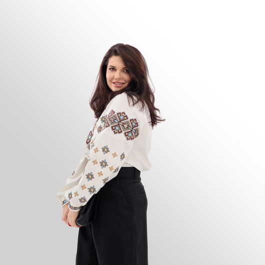 Сорочка Зореслава, белая (классика), Цвет: Белый, Размер: 3XL, изображение 8