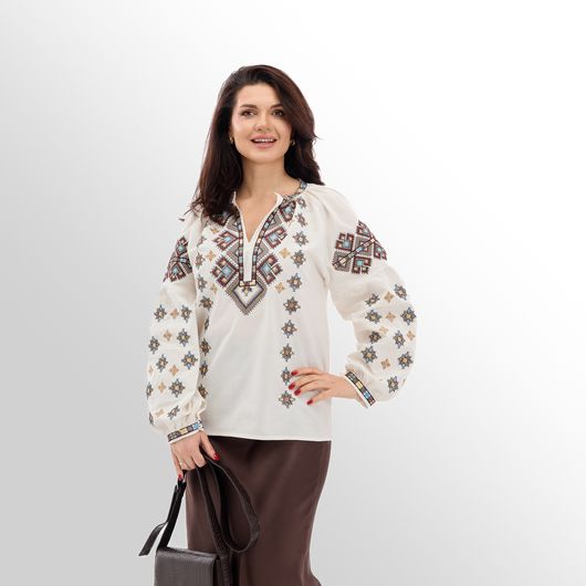 Сорочка Зореслава, белая (классика), Цвет: Белый, Размер: 3XL, изображение 10