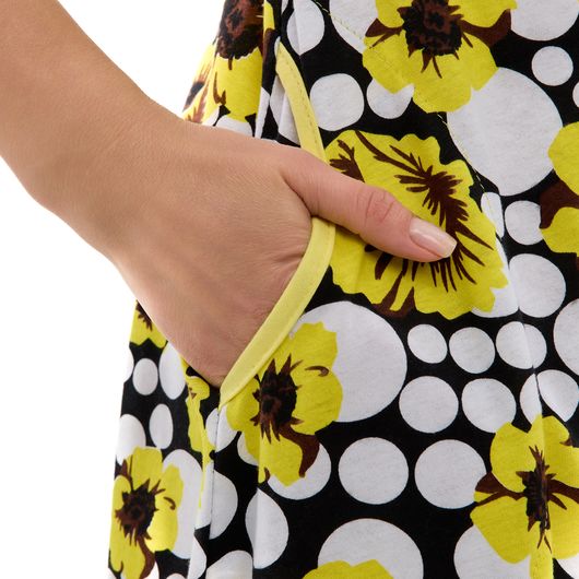 Халат Магия Цветов, жёлтый, Цвет: Желтый , Размер: L, изображение 7