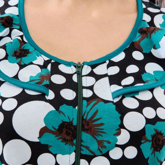 Халат Магия Цветов, зеленый, Цвет: Зеленый, Размер: 5XL, изображение 9