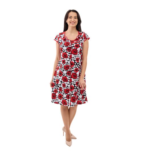 Халат Магия Цветов, красный, Цвет: Красный , Размер: 3XL, изображение 3