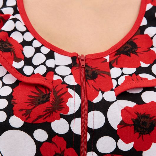 Халат Магия Цветов, красный, Цвет: Красный , Размер: 3XL, изображение 5