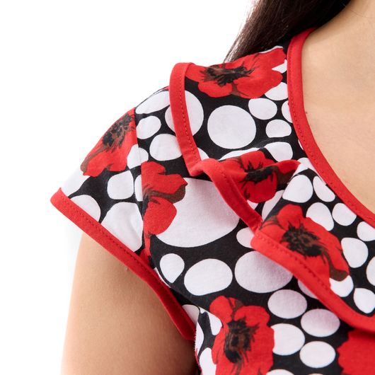 Халат Магия Цветов, красный, Цвет: Красный , Размер: 3XL, изображение 6