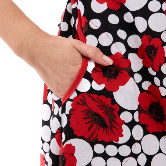 Халат Магия Цветов, красный, Цвет: Красный , Размер: 5XL, изображение 7