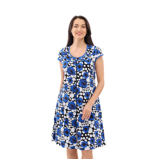 Халат Магия Цветов, синий, Цвет: Синий, Размер: L, изображение 6