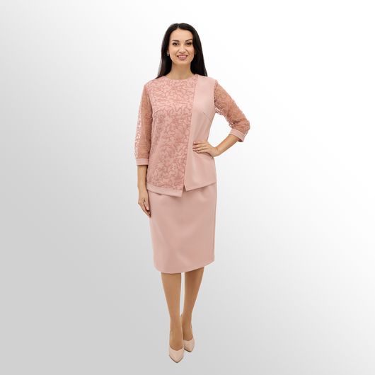 Колекція Модерн Тріо, пудрова, Колір: Пудровий , Дизайн: Блуза , Розмір: 50, зображення 15