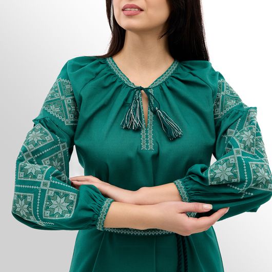 Платье Роксолана макси, изумрудное, Цвет: Изумрудный , Размер: 3XL, изображение 5