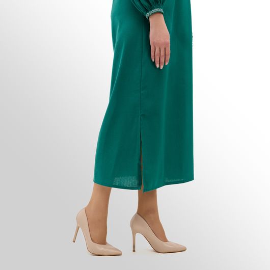 Платье Роксолана макси, изумрудное, Цвет: Изумрудный , Размер: L, изображение 6