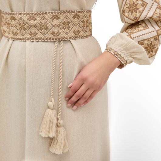 Сукня Роксолана максі, бежева, Колір: Бежевий , Розмір: XL, зображення 3