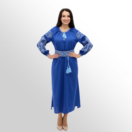 Платье Роксолана макси, электрик, Цвет: Электрик , Размер: 3XL, изображение 8