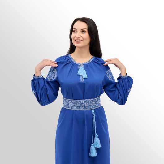 Платье Роксолана макси, электрик, Цвет: Электрик , Размер: 3XL, изображение 9