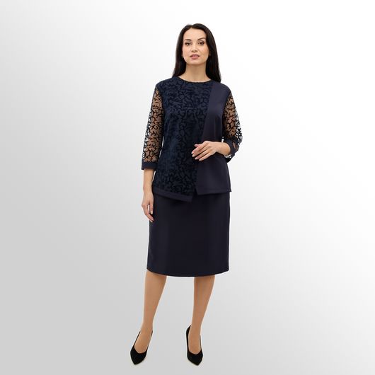 Колекція Модерн Тріо, темно-синя, Колір: Темно синій, Дизайн: Спідниця  , Розмір: 58, зображення 6