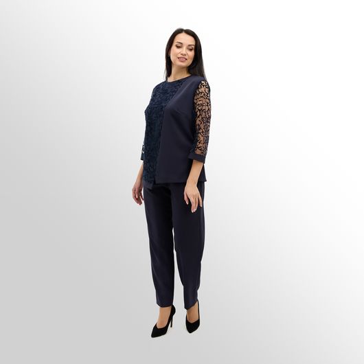 Колекція Модерн Тріо, темно-синя, Колір: Темно синій, Дизайн: Брюки , Розмір: 54, зображення 12