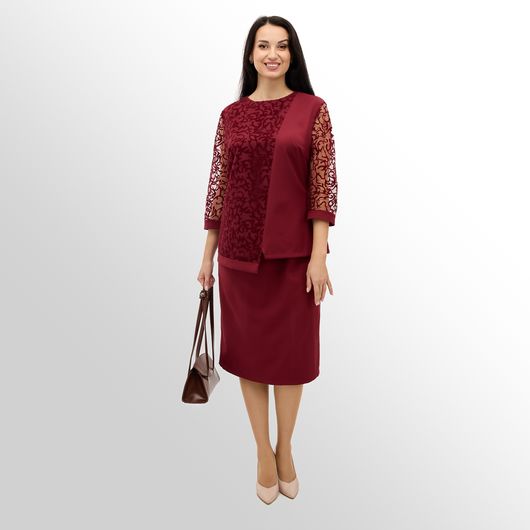 Колекція Модерн Тріо, бордова, Колір: Бордовий, Дизайн: Блуза , Розмір: 58, зображення 15