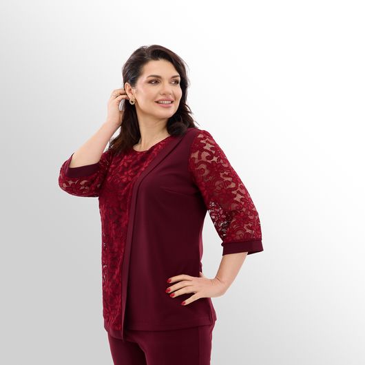 Костюм Триумф, бордовый, Цвет: Бордовый , Размер: 44-46, изображение 9