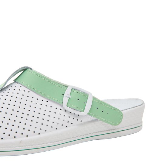 Сабо Симона, белые с изумрудным декором, Колір: Білий зі смарагдовим декором, Розмір: 41, зображення 6