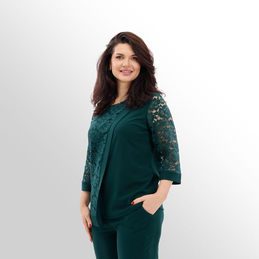 Костюм Триумф, изумрудный, Цвет: Изумрудный , Размер: 60-62, изображение 3