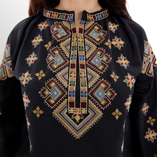 Сорочка Зореслава, чорна (класика), Колір: Чорний, Розмір: 2XL, зображення 2