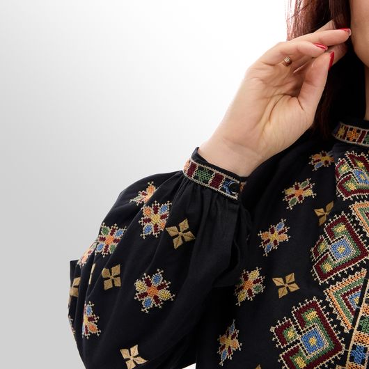 Сорочка Зореслава, чорна (класика), Колір: Чорний, Розмір: 2XL, зображення 3