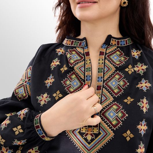 Сорочка Зореслава, чорна (класика), Колір: Чорний, Розмір: 2XL, зображення 5