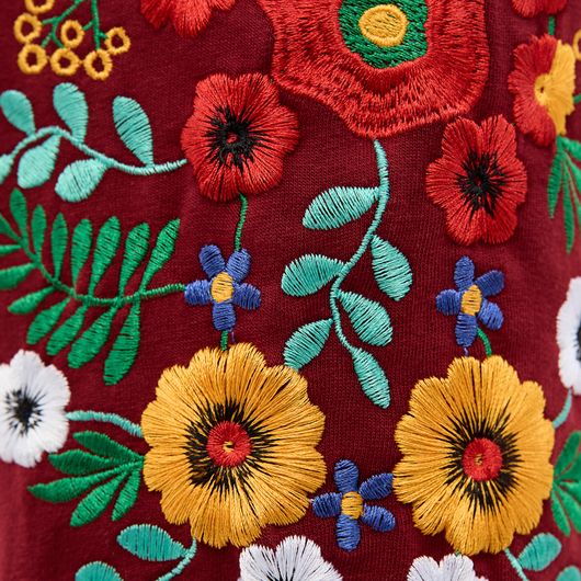 Платье Чудоцвет, бордовое, Цвет: Бордовый , Размер: 54, изображение 6