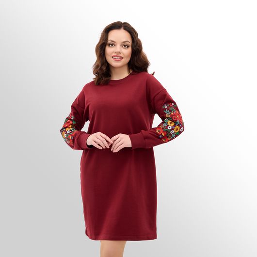 Сукня Дивоцвіт, бордова, Колір: Бордовий, Розмір: 44, зображення 3