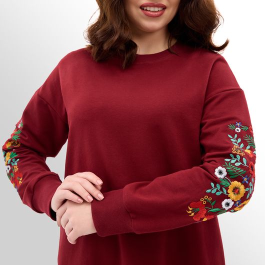 Сукня Дивоцвіт, бордова, Колір: Бордовий, Розмір: 50, зображення 10