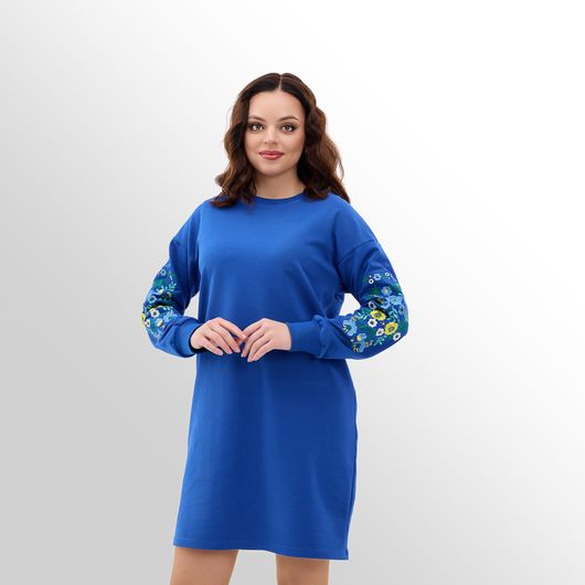 Платье Чудоцвет, васильковое, Цвет: Васильковый , Размер: 48, изображение 3