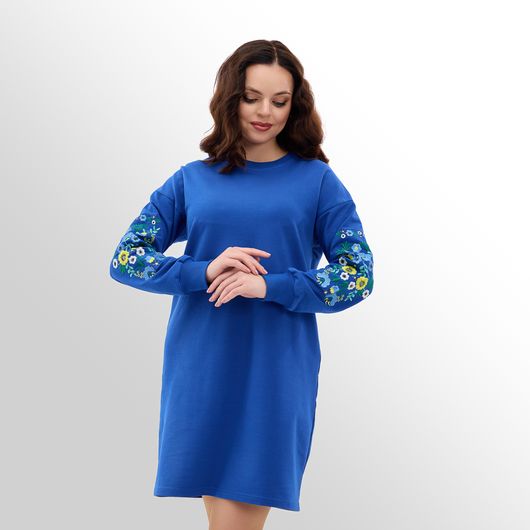 Платье Чудоцвет, васильковое, Цвет: Васильковый , Размер: 44, изображение 9