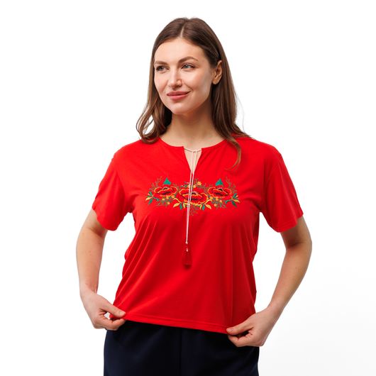 Колекція вишиванок Червоний, Колір: Червоний, Розмір: 48, зображення 2