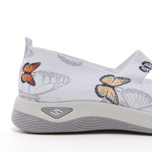 Слипоны Грейс, бабочки серебряные, Цвет: Бабочки серебренные , Размер обуви : 37, изображение 4