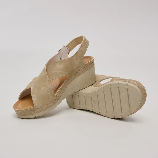 Босоножки Камелия, бежевые, Цвет: Бежевый , Размер обуви : 41, изображение 2