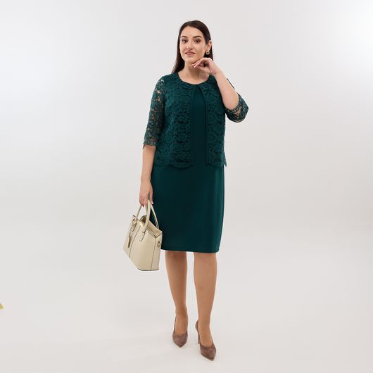 Сукня Шанталь, смарагдова, Колір: Смарагдовий, Розмір: 52, зображення 2