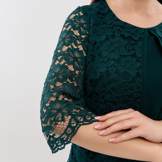 Сукня Шанталь, смарагдова, Колір: Смарагдовий, Розмір: 54, зображення 4