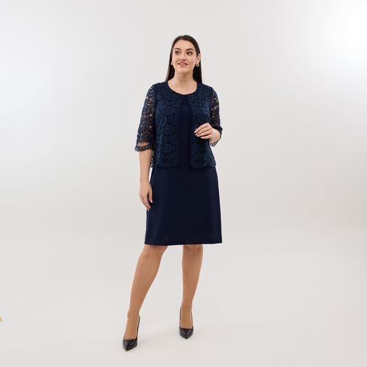 Платье Шанталь, темно-синее, Цвет: Темно-синий , Размер: 52, изображение 5