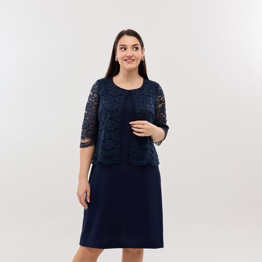 Платье Шанталь, темно-синее, Цвет: Темно-синий , Размер: 58, изображение 6