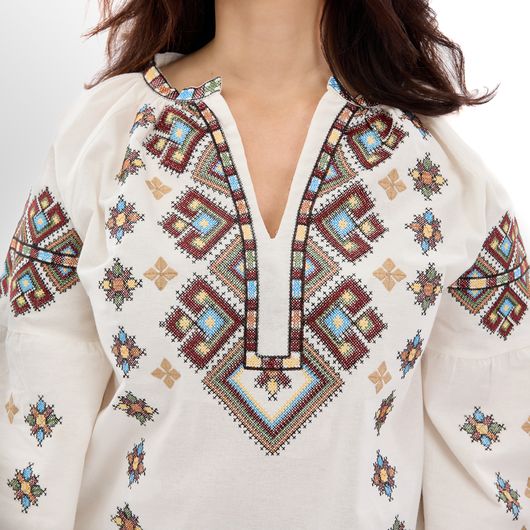 Сорочка Зореслава, белая (классика), Цвет: Белый, Размер: S, изображение 2