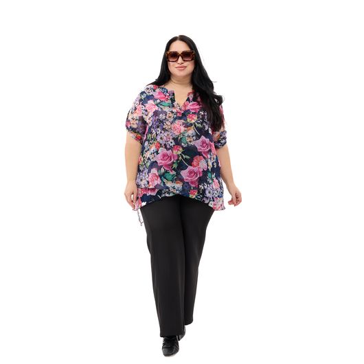 Туника Флора, розовая, Цвет: Розовый , Размер: 4XL