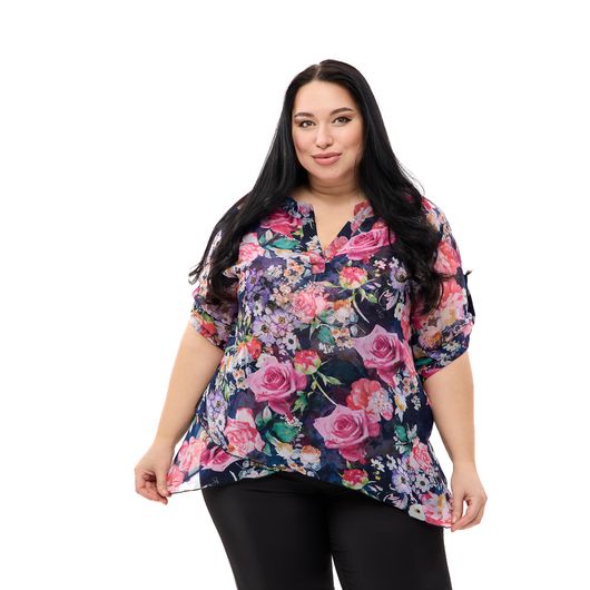 Туника Флора, розовая, Цвет: Розовый , Размер: 2XL, изображение 4