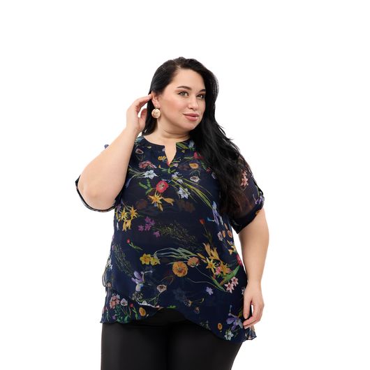 Туніка Флора, темно-синя, Колір: Темно синій, Розмір: L, зображення 7