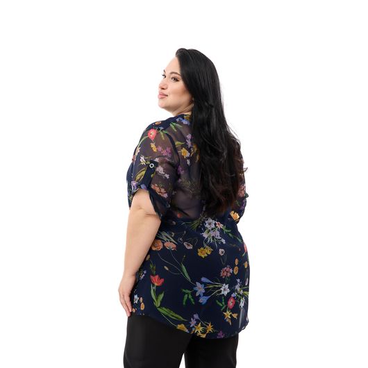 Туника Флора, темно-синяя, Цвет: Темно-синий , Размер: XL, изображение 7