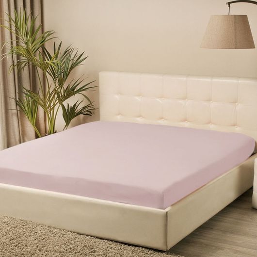 Простирадла на резiнцi Мелодія, пудра, Колір: Пудровий , Довжина: 200см, Ширина: 200см