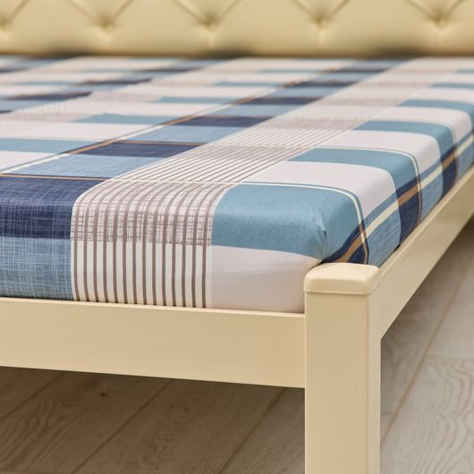 Простыни на резинке Мелодия, клетка, Цвет: Клетка , Длина: 200см, Ширина: 160см, изображение 3