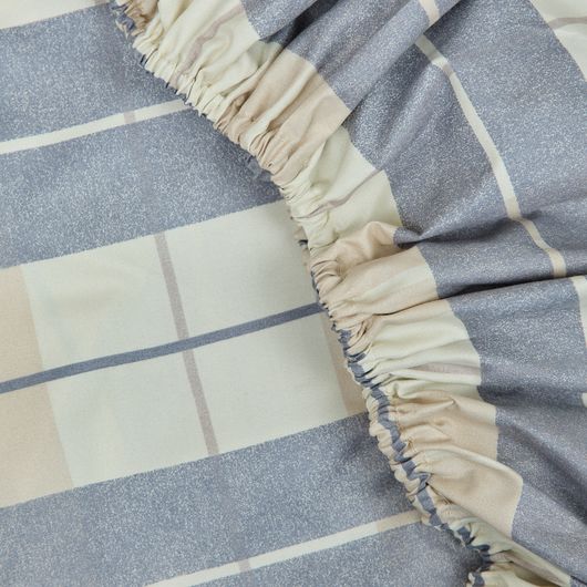 Простыни на резинке Мелодия, клетка, Цвет: Клетка , Длина: 200см, Ширина: 200см, изображение 9