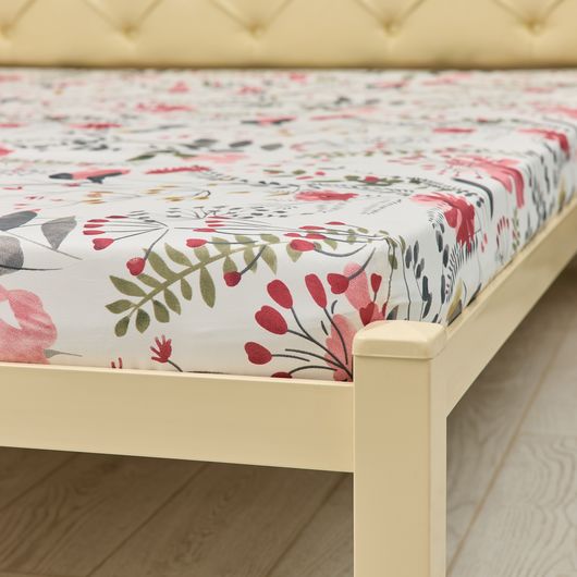 Простыни на резинке Мелодия, цветы, Цвет: Цветы , Длина: 200см, Ширина: 200см, изображение 5