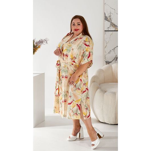 Платье-халат большого размера Тропикана, Размер: 60-62, изображение 5