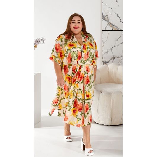 Платье-халат большого размера Тропикана, Размер: 60-62, изображение 10