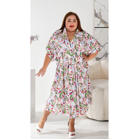 Платье-халат большого размера Тропикана, Размер: 60-62, изображение 6